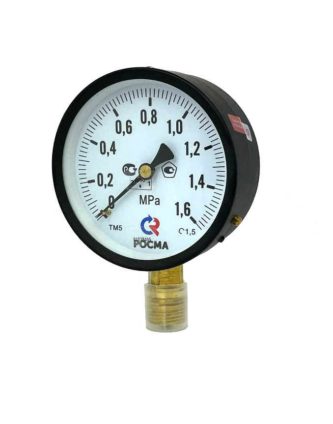 Манометр ТМ-510Р давление 0-1.6MPa (16 бар), резьба G1/2, класс ...