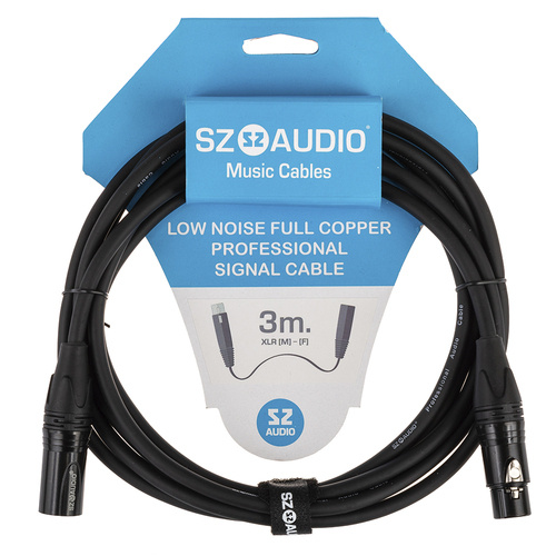 SZ-Audio Аудиокабель XLR/XLR, 3 м, черный матовый #1