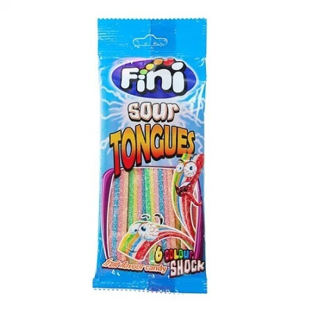 Жевательный мармелад FINI SOUR TONGUES Кислые Языки в сахаре 100 г (Испания)  #1