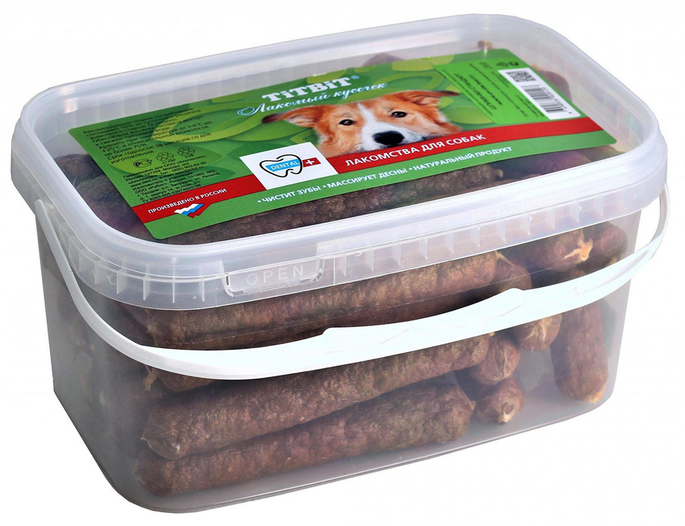 Колбаска Лакомство TIT BIT для собак Шпикачки (1,6 кг) - купить с ...