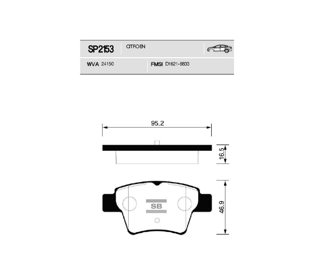Колодки тормозные Sangsin Brake SP2153 Задние - купить по низким ценам в  интернет-магазине OZON (903134690)
