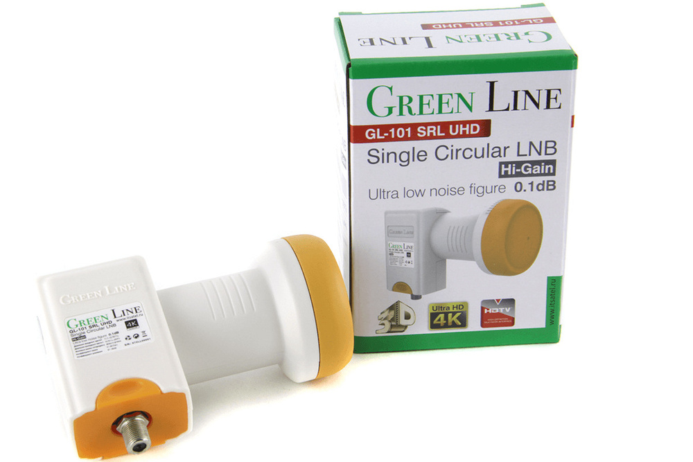 Конвертер на 1 выход круговой поляризации, Green Line SINGL GL-101 SRL UHD, для Триколор/НТВ-Плюс  #1