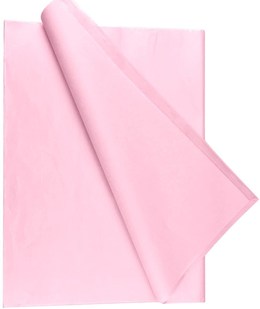 Бумага упаковочная тишью светло-розовая 50*65 см ( 20 листов).  #1