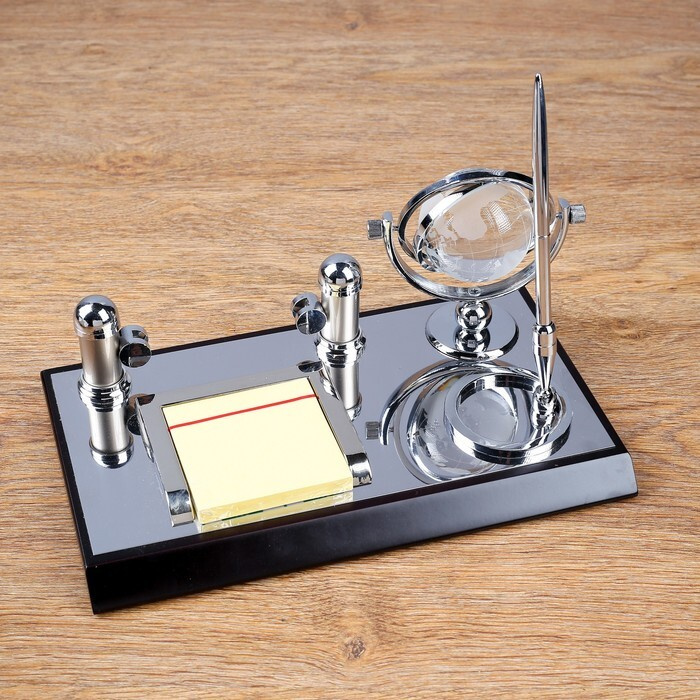 Набор настольный 4в1 с визитницей, черное дерево - купить с доставкой ...