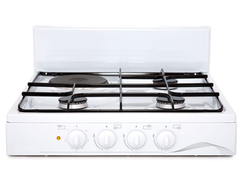 Gefest Комбинированная настольная плита 910-01, белый - купить с ...