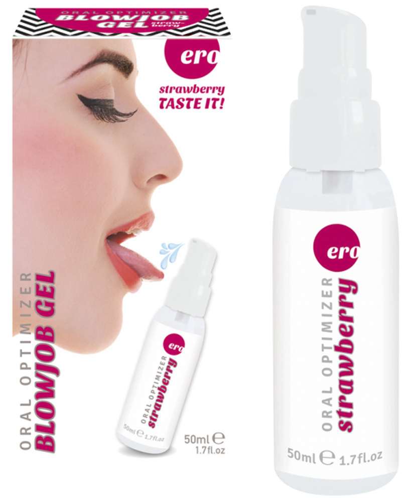 ORAL OPTIMIZER Blowjob Gel Strawberry, Съедобный гель-лубрикант со вкусом клубники для орального секса #1