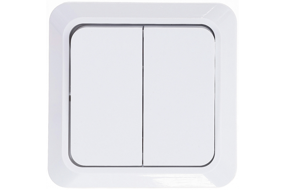 Выключатель двухклавишный открытой установки 220в 16а - 96 фото