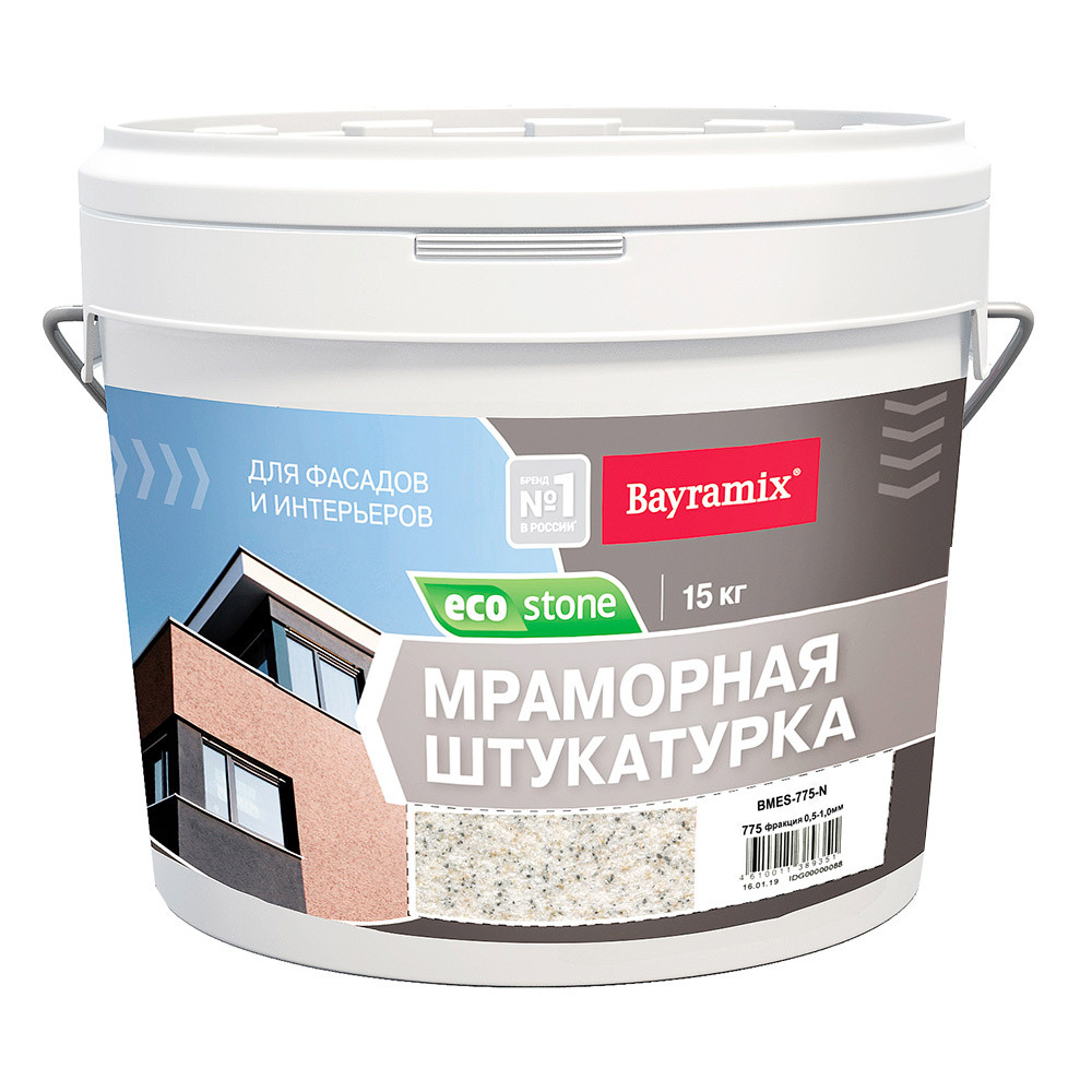 Мраморная штукатурка EcoStone Bayramix, цвет 775 15 кг #1