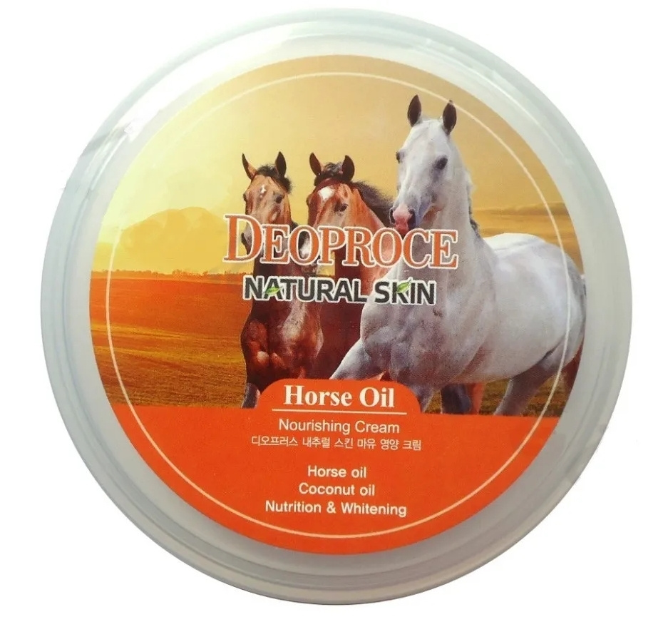 Deoproce, Крем для лица и тела питательный на основе лошадиного жира natural skin horse oil nourishing #1