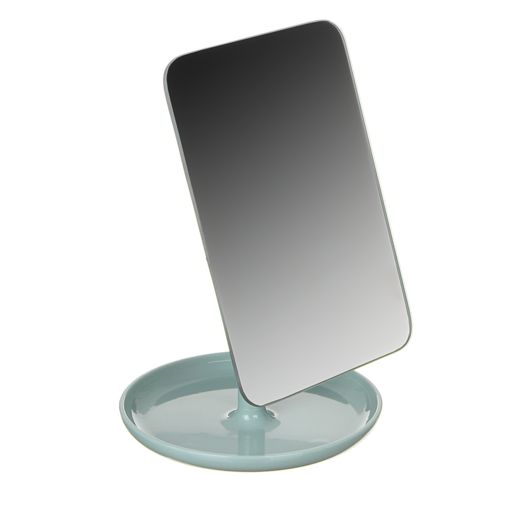 Зеркало настольное ЮниLook, пластик, стекло, 12,5х24см, 3 цвета  #1