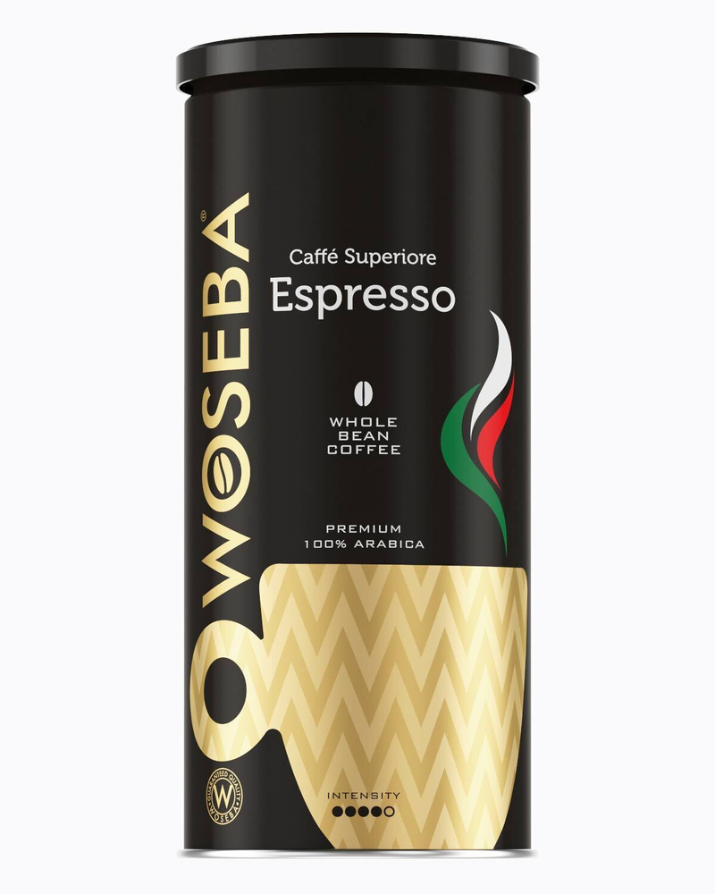 Кофе в зернах Woseba Cafe Superiore Espresso 500г / жестяная банка с ключом / итальянская обжарка  #1