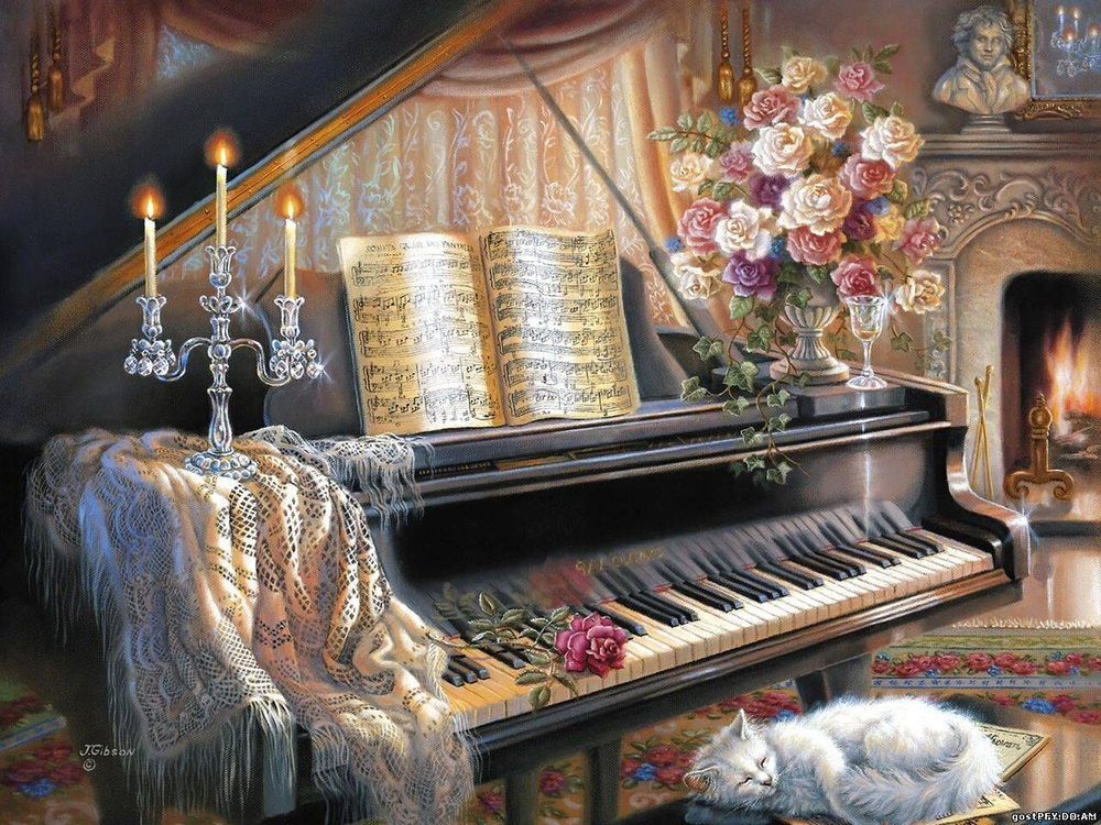 Картины с роялем