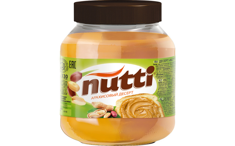 Арахисовый десерт Nutti 330 грамм стеклянная банка!  #1