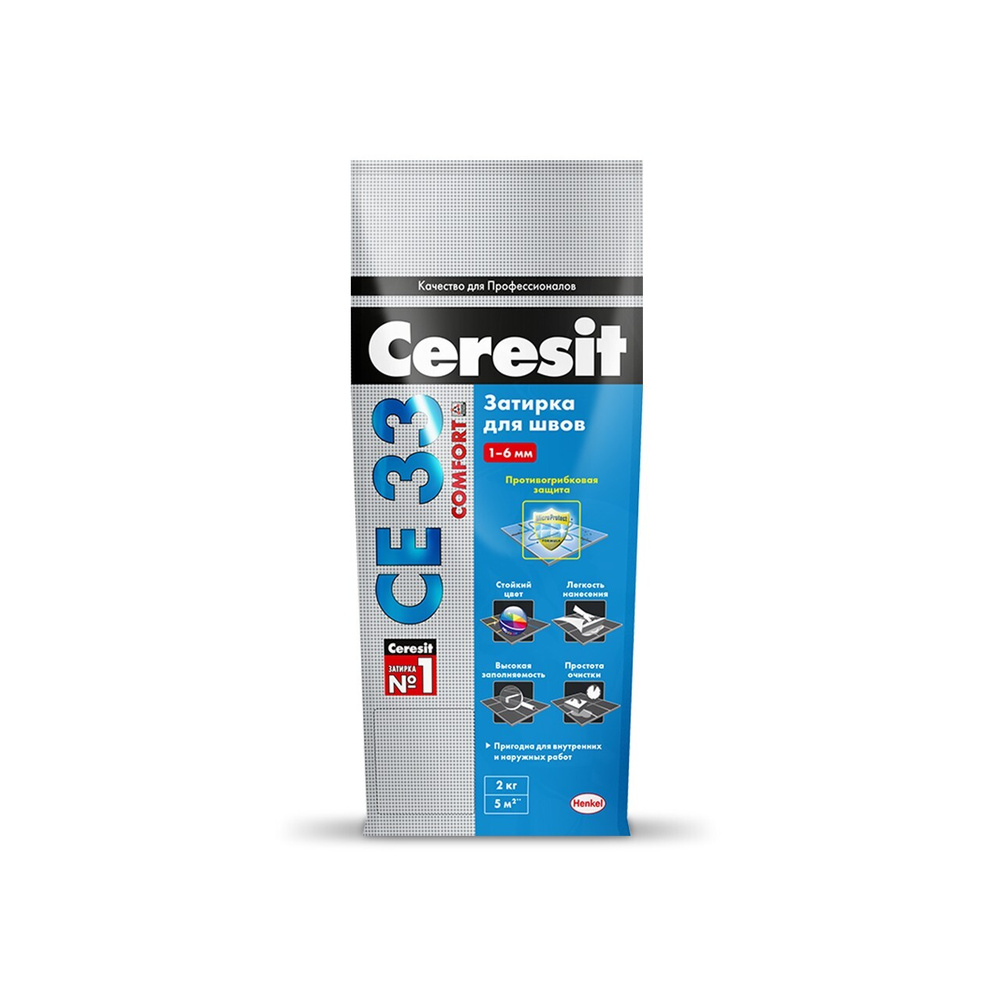 Затирка для плитки Ceresit CE 33 COMFORT, жасмин, 2 кг #1
