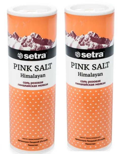 Гималайская соль Setra розовая, 250 г, 2 банки #1