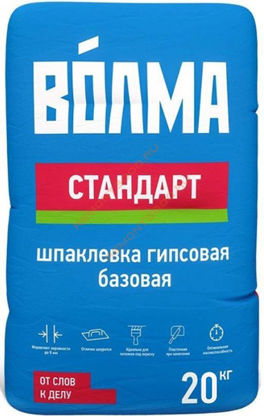 ВОЛМА Стандарт шпаклевка гипсовая (20кг) / ВОЛМА Стандарт шпаклевка гипсовая (20кг)  #1