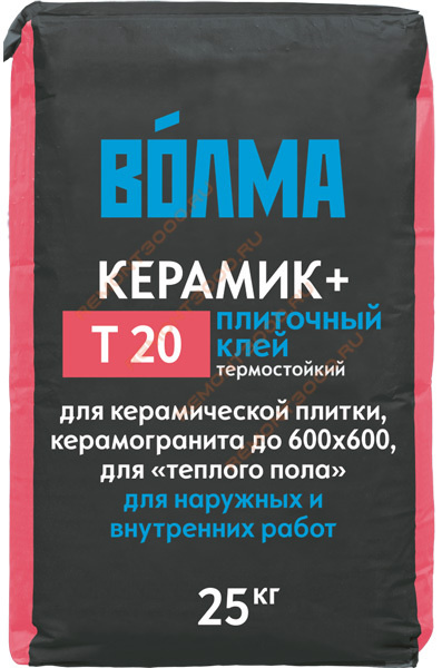 ВОЛМА Керамик+ клей плиточный термостойкий (25кг) / ВОЛМА Т20 Керамик плюс плиточный клей для плитки #1