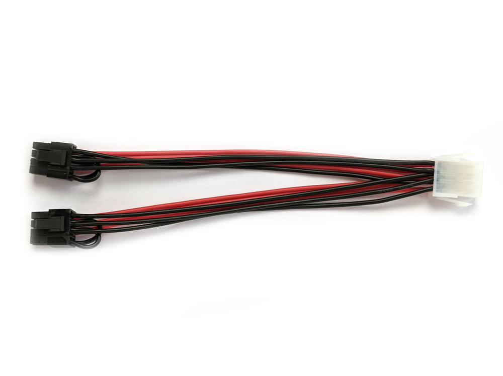 1 шт. Переходник-разветвитель 8pin CPU - 2шт 6+2pin PCI-e. 18AWG (0 ...