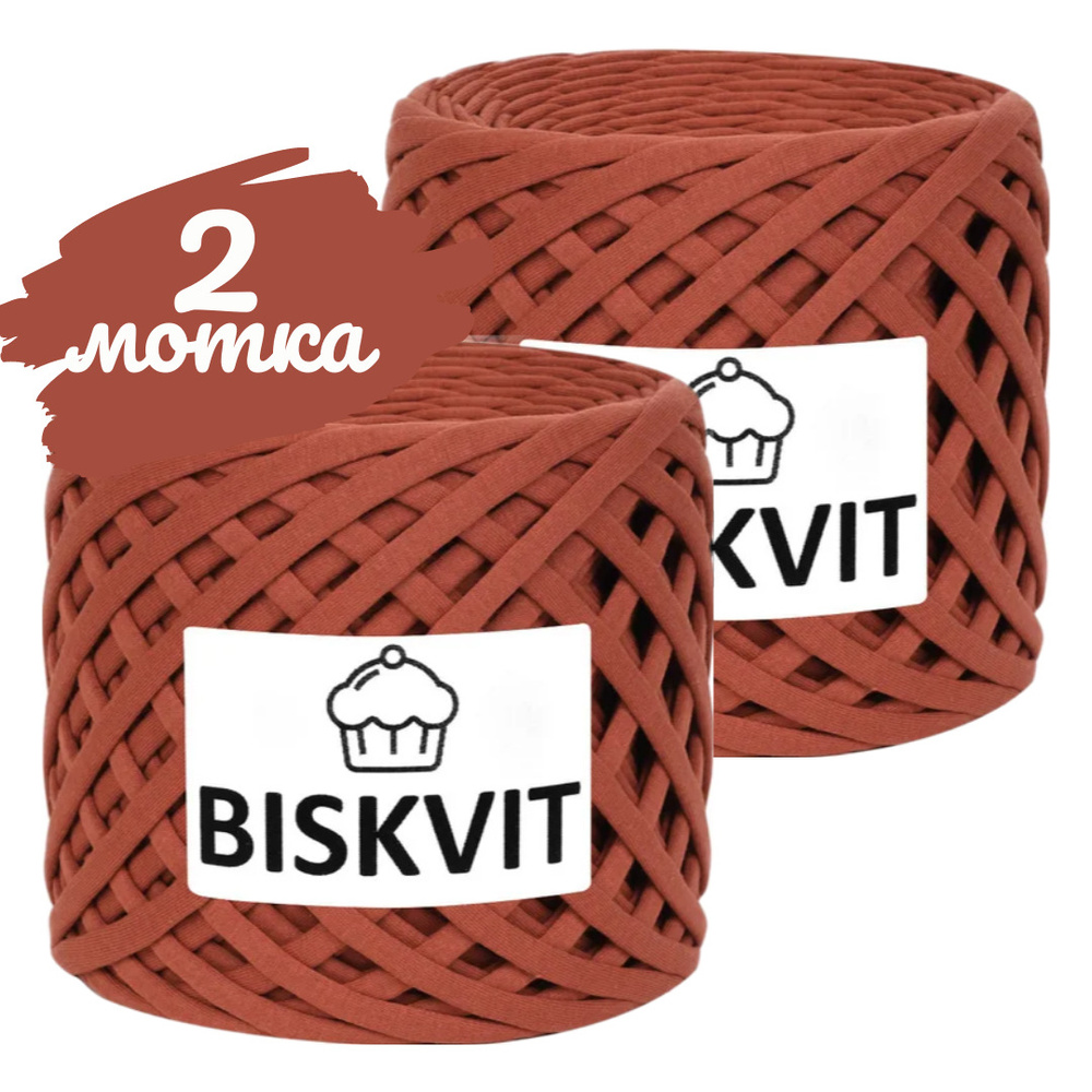 Трикотажная пряжа Biskvit курага, 100м., лицевая,2шт. (бисквит)  #1