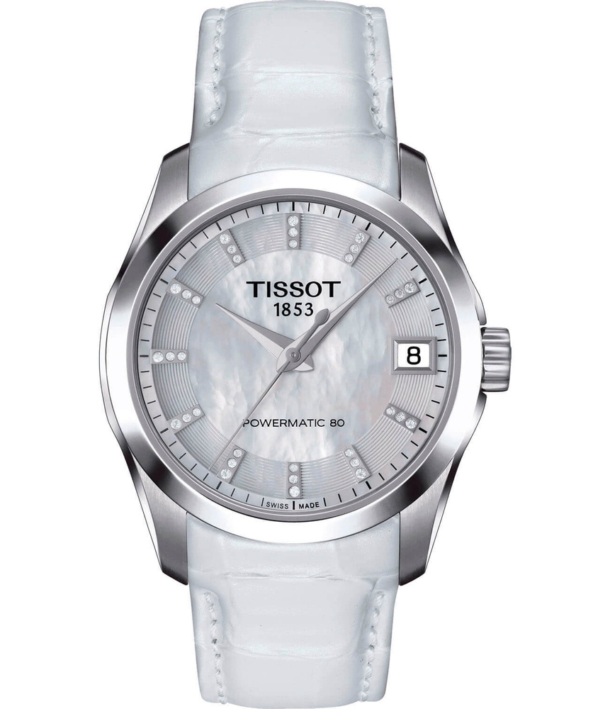 Швейцарские механические часы женские наручные, с автоподзаводом Tissot Couturier Powermatic 80 Lady #1