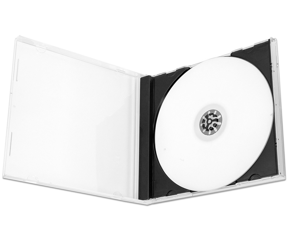 Коробка CD Jewel Box Black для 1 диска (черный трей), 10 мм, упаковка 20 шт.  #1
