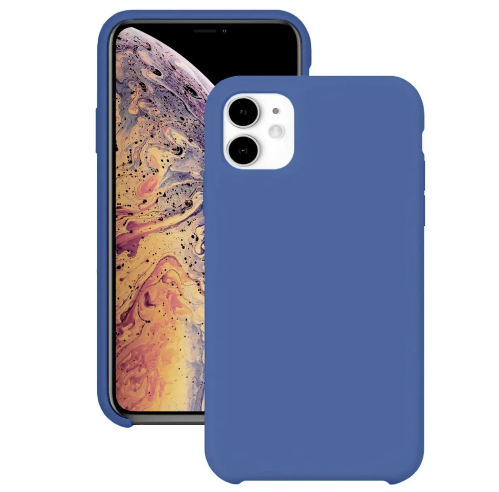 Чехол Silicone Case для iPhone 11 синий - купить с доставкой по ...
