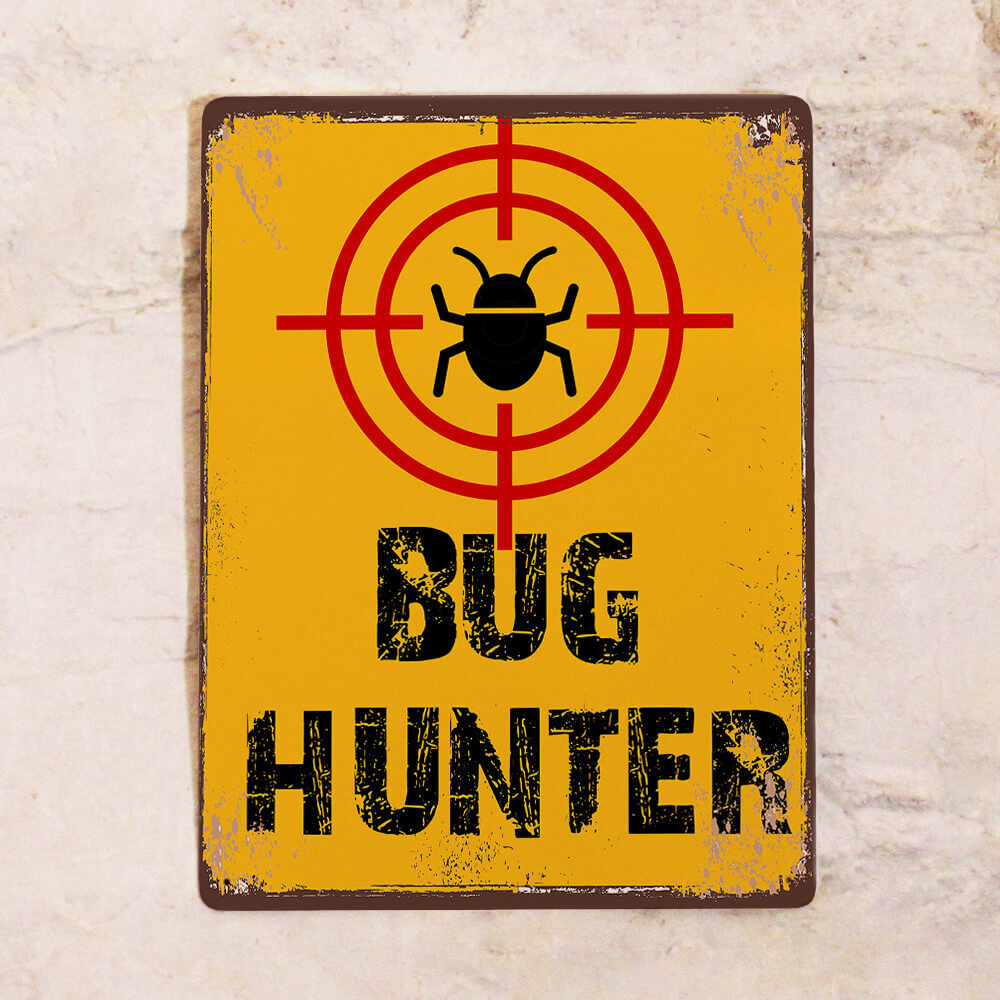 Жестяная табличка Bug hunter, прикол в подарок айтишнику, программисту для  дома и офиса, металл, 20х30 см., 20 см, 30 см - купить в интернет-магазине  OZON по выгодной цене (538043412)