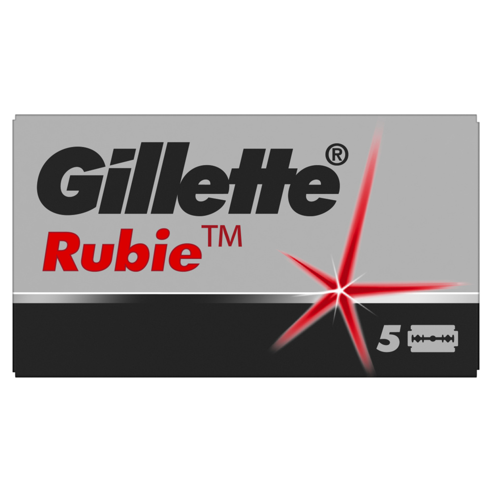 Gillette Rubie Platinum Plus Двусторонние лезвия для мужской бритвы 5 шт  #1