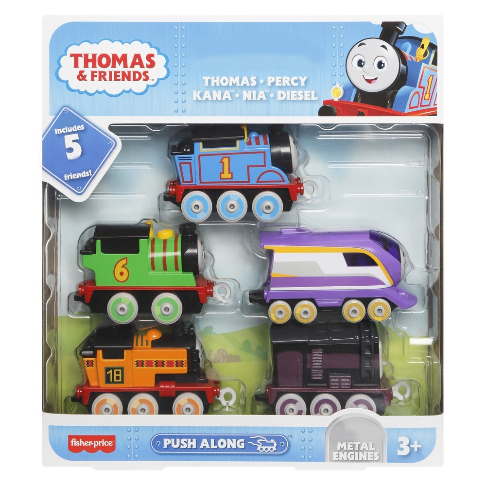 HBY23 Набор Паровозик Thomas & Friends металлический герои мультфильмов Томас и его друзья 5 шт. THOMAS, #1