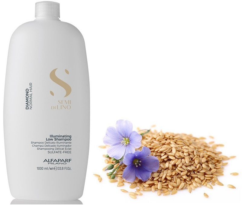 Alfaparf Milano Semi Di Lino Illuminating low Shampoo Шампунь для нормальных волос, придающий блеск с #1