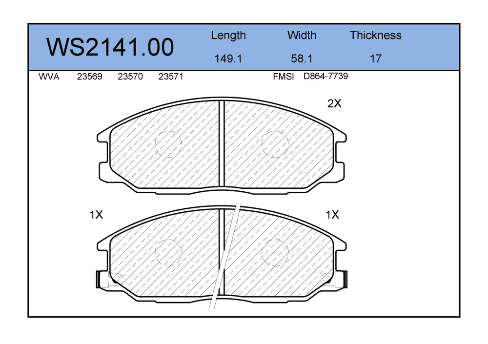 Колодки тормозные Jeenice WS2141.00 - купить по низким ценам в интернет ...