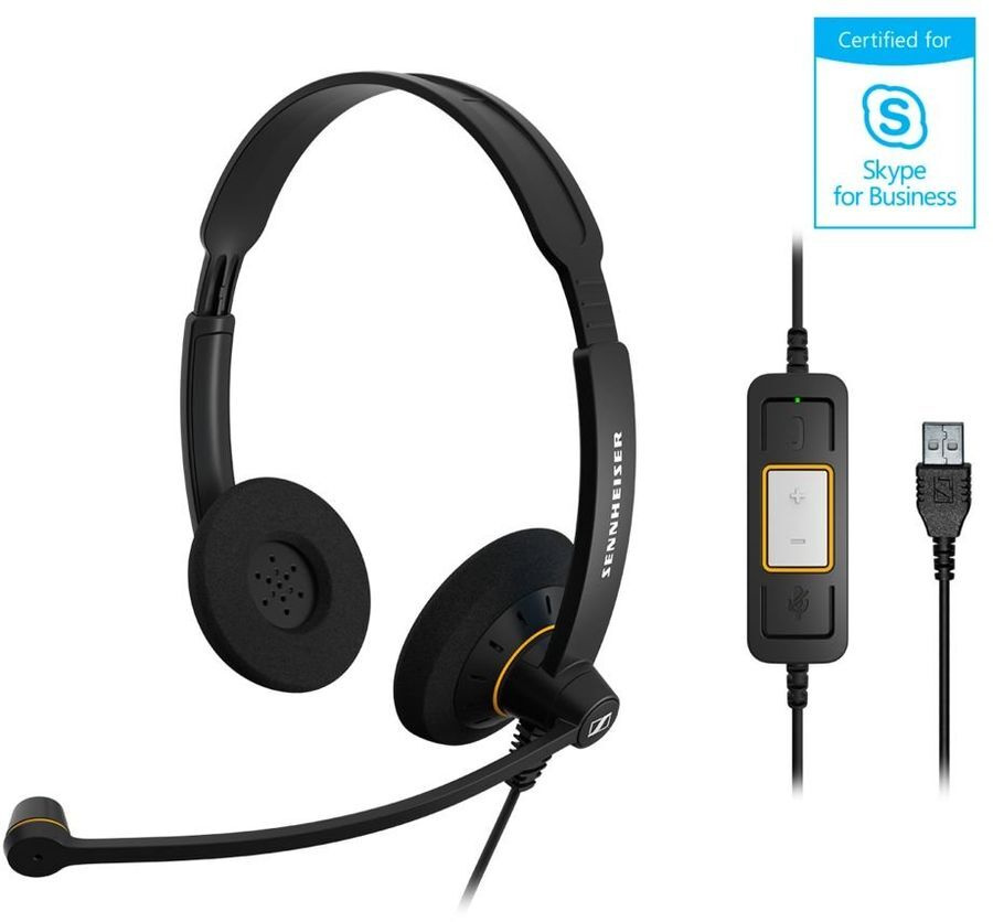 Как подключить наушники sennheiser к компьютеру Наушники Накладные Sennheiser SC 60 USB ML (504547) черный - купить по доступным