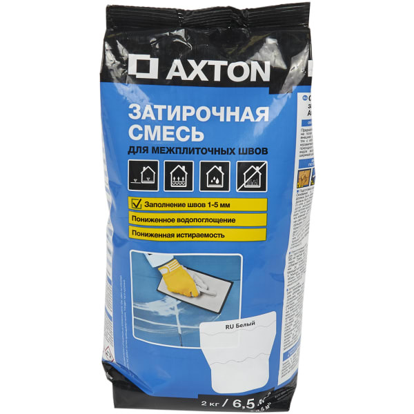 Затирка цементная Axton A.000 2 кг цвет белый #1