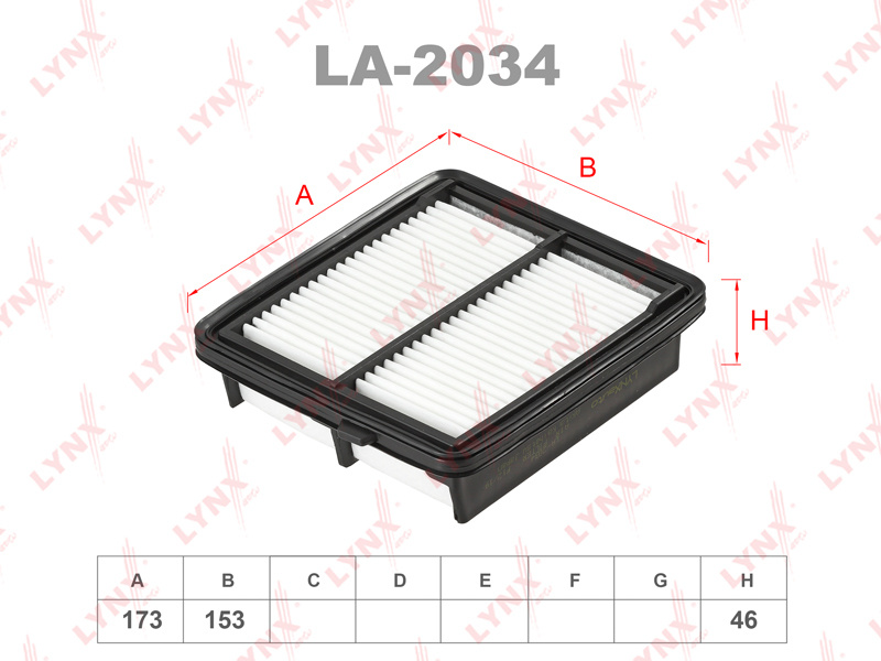 LYNXauto Фильтр воздушный Пылевой арт. LA2034 #1