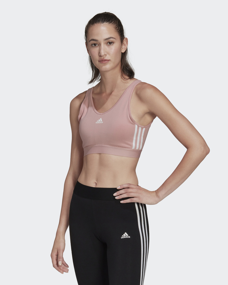 Adidas 3 on sale stripe crop top