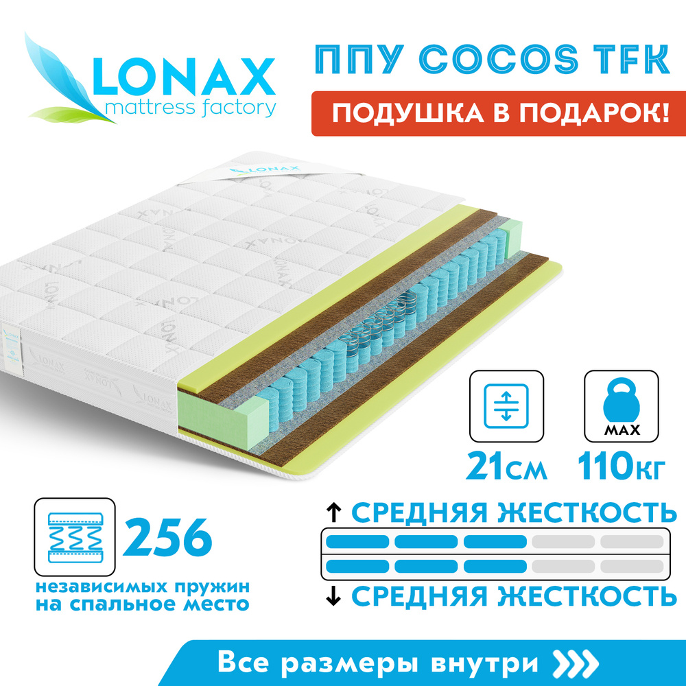 Матрас lonax ппу cocos tfk