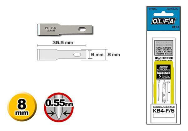 Сменные лезвия OLFA (Олфа) OL-KB4-F/5 5 шт. #1