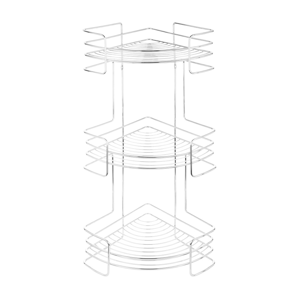 Полка для ванной комнаты угловая чмз 3 ярусная