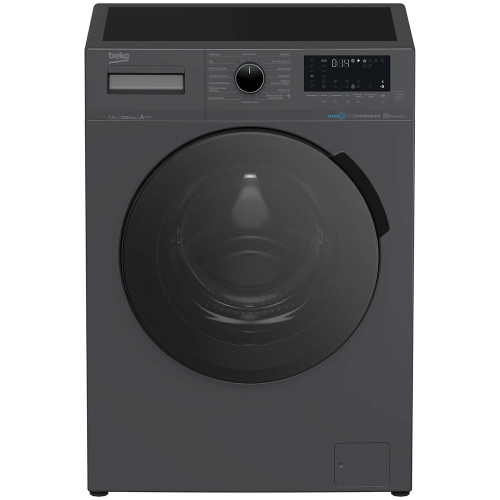 Beko Стиральная машина WSPE7H616A, темно-серый, черный