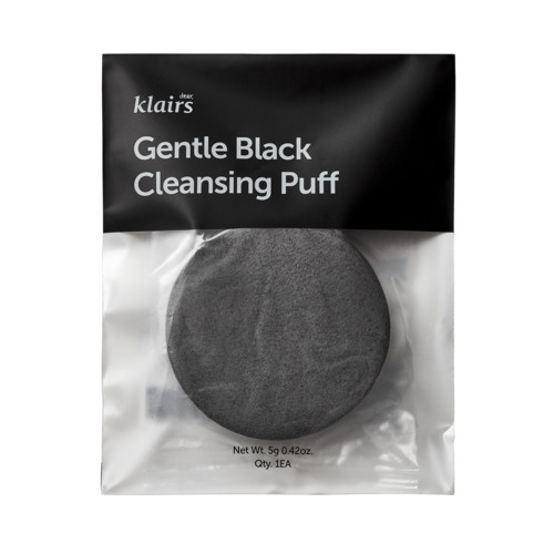 Dear, Klairs Спонж мягкий очищающий для умывания - Gentle black cleansing puff, 1шт  #1