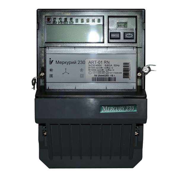 Счетчик электроэнергии INCOTEX Меркурий 230 ART-01 RN 5-60А, Трехфазный .