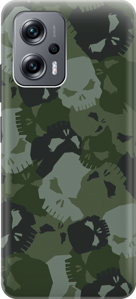 Силиконовый чехол Камуфляжные черепа на Poco X4 GT / Xiaomi Redmi Note ...