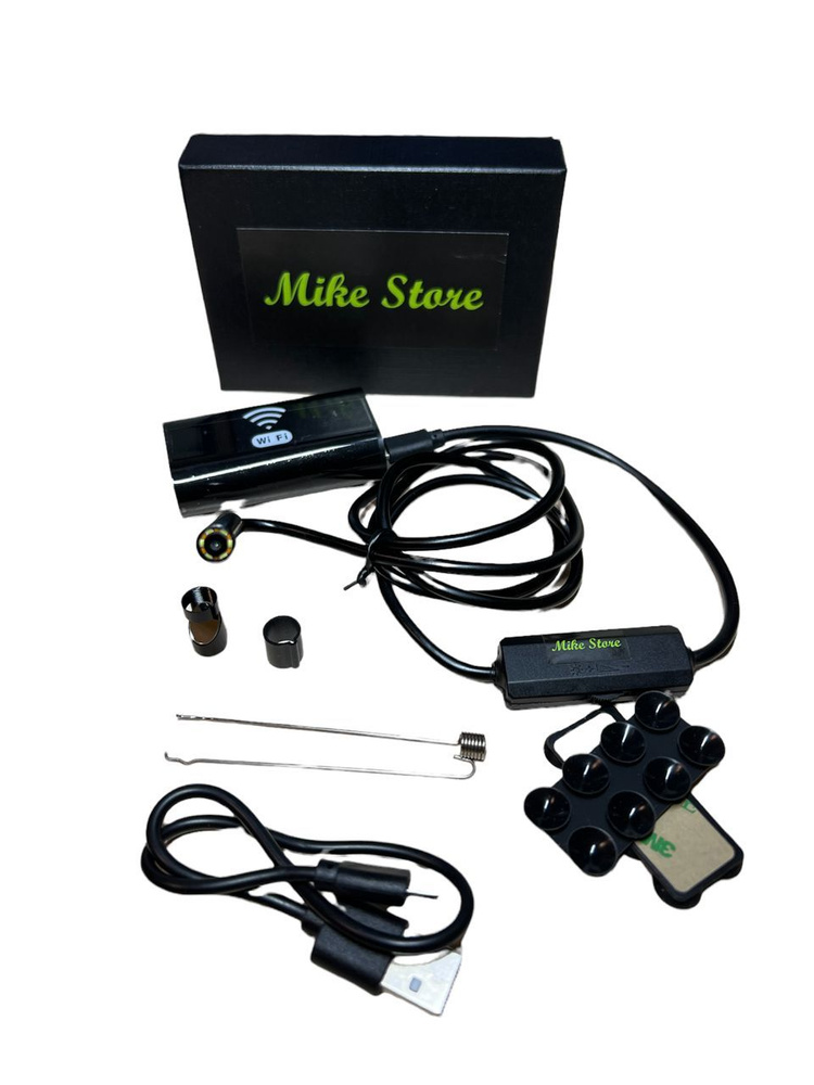 Камера эндоскоп Mike Store KM-04: /длина 1 метр/для смартфонов/гибкий видео-эндоскоп USB с WiFi/автомобильный. #1