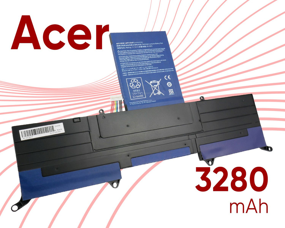 Аккумулятор Acer Aspire AP11D3F / AP11D4F / Aspire S3-391 / Aspire S3-951 #1