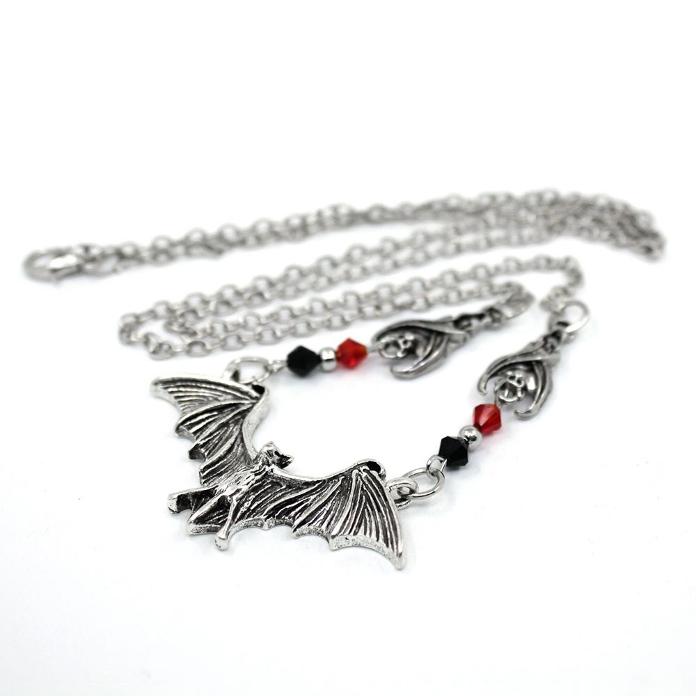 Цепочка серебристая 925 ожерелье с подвеской "Летучая мышь" 50см ...