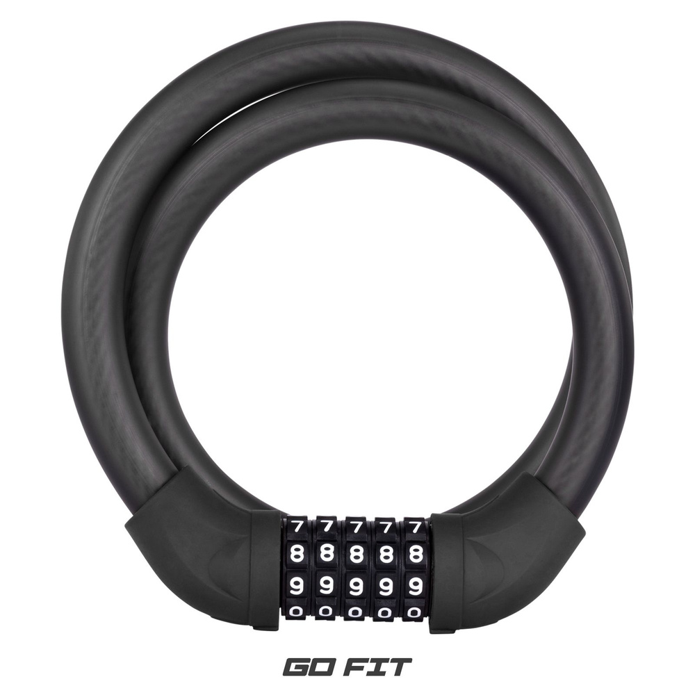 Замок велосипедный GO FIT Active Lock 870 mm с кодом, противоугонный трос кодовый, аксессуары для защиты #1