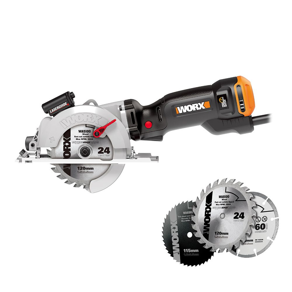 Дисковая пила WORX WX437, 800Вт, 120 мм, кейс #1