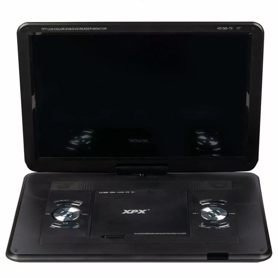 Портативный DVD-плеер XPX EA-1767L с цифровым TV-тюнером (DVB-T2) 17"  #1