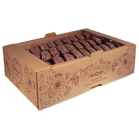 Зефир ЯШКИНО Ванильный в шоколадной глазури, 1000 г, картонная коробка  #1
