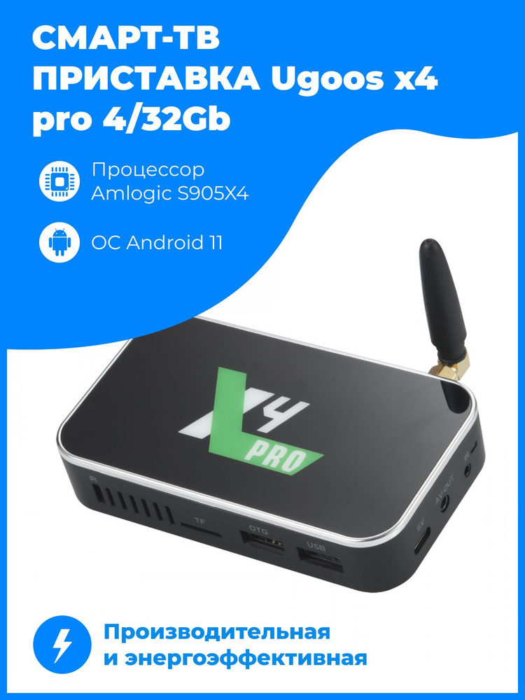 ТВ-приставка Ugoos X4 Pro Amlogic S905X4 4/32 Гб #1